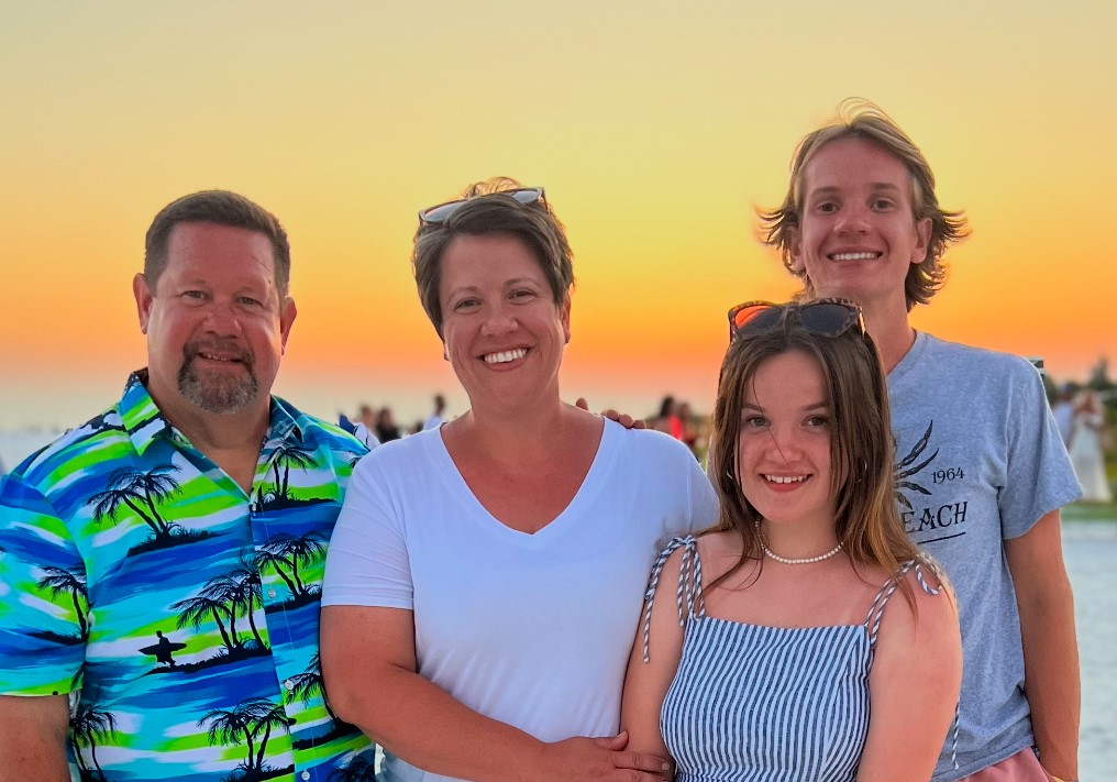 Kate Jones with her family