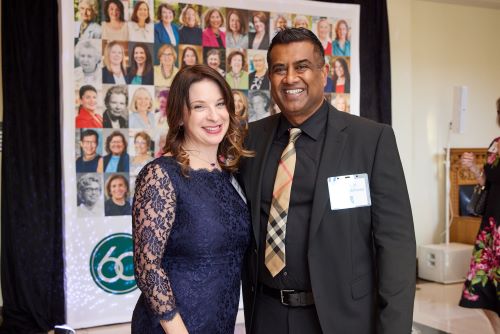 Dr. Gopalakrishnan and his wife, Ellen, at GBMC's 60th Anniversary celebration