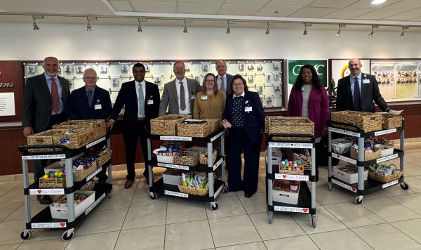 Executive team with snack carts