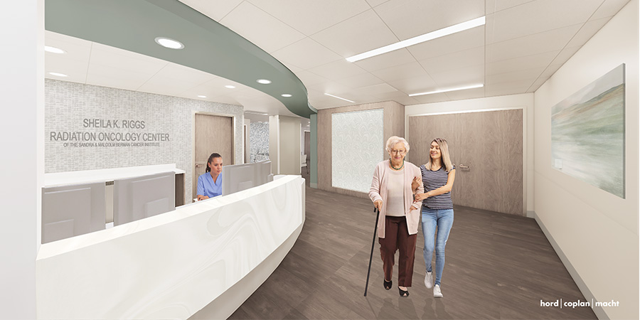 Rendering of the new radiation oncology unit at GBMC
